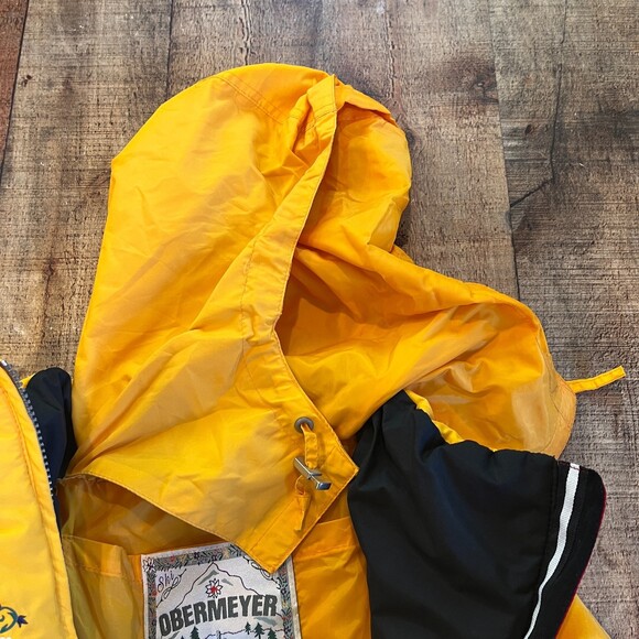 Obermeyer Alpine Yellow Snow Jacket Pullover Embroidered XL - Picture 6 of 9